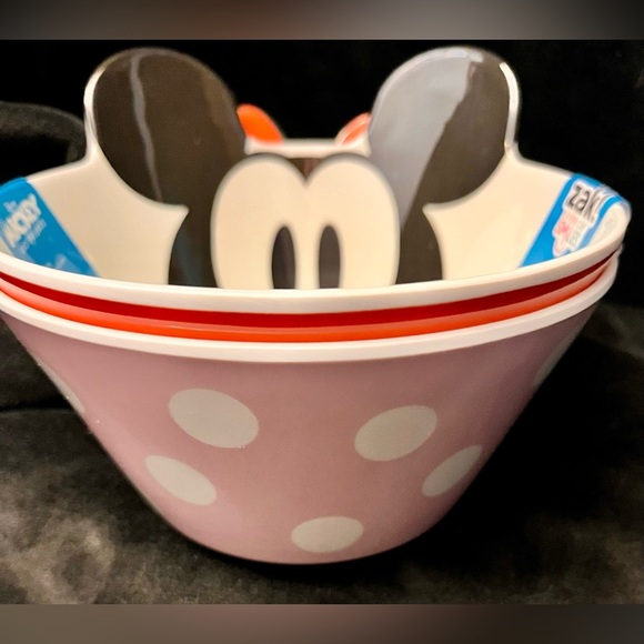 Zak! Set Mickey and Minnie Mouse Bowls Snacks Disneyana Walt Disney New Tag Gift - Picture 4 of 14